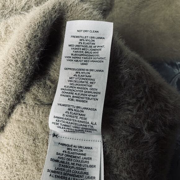 GYMSHARK X Whitney Simmons Small Beige Brown Zip Eyelash Knit Cropped Jacket Fur - Picture 10 of 11